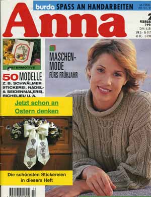 Anna 1995 Februar Lehrgang: Kreuzstich mit vielen Variationen